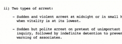 Two types of arrests