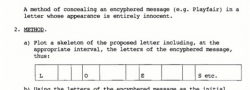 The "innocent letter" method of encryption