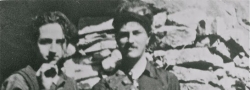 1942. Captain Patrick Leigh Fermor, right, with George Doundoulakis in the Psiloritis Mountains.