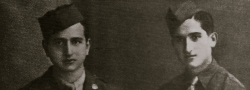 September 16th, 1943. Induction day into the United States Army, George and Helias Doundoulakis, Cairo Egypt.