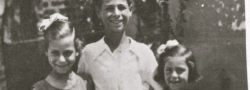 1944. Sultanitsa's children, at Serron 10, Salonica, with the boy, Apostolaki, in the middle. The girls' names have long since been forgotten.