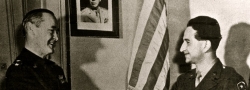 1945. General Giles awarding George Doundoulakis the Legion of Merit.