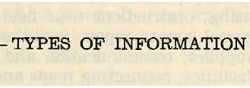 LISTING OF CRUCIAL INFORMATION TO THE OSS